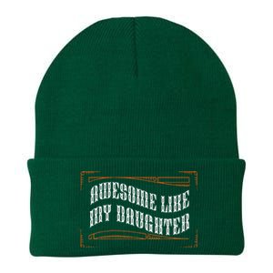 Awesome Like My Daughter Funny Fathers Day Dad Knit Cap Winter Beanie