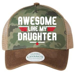 Awesome Like My Daughter Funny Dad Birthday Fathers Day Gift Legacy Tie Dye Trucker Hat