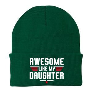 Awesome Like My Daughter Funny Dad Birthday Fathers Day Gift Knit Cap Winter Beanie