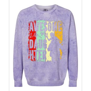 Awesome Like My Daughter Father Day Gifts From Daughter Colorblast Crewneck Sweatshirt