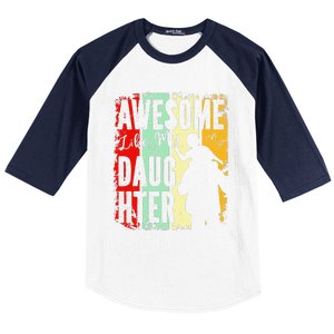 Awesome Like My Daughter Father Day Gifts From Daughter Baseball Sleeve Shirt