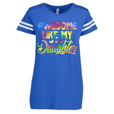 Awesome Like My Daughter Funny Gift Fathers Day Dad Enza Ladies Jersey Football T-Shirt