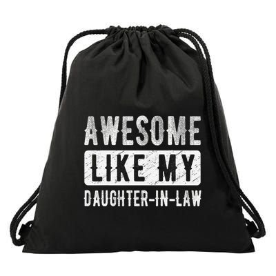 Awesome Like My Daughter In Law Family Lovers. Step Dad Mom Drawstring Bag