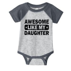 Awesome Like My Daughter Funny Fathers Day Infant Baby Jersey Bodysuit