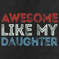 Awesome Like My Daughter Retro Dad Fathers Parents Day Golf Towel