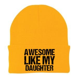 Awesome Like My Daughter Funny Fathers Day Mom Dad Knit Cap Winter Beanie