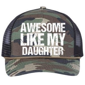 Awesome Like My Daughter Funny Fathers Day Mom Dad Retro Rope Trucker Hat Cap