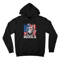 Abraham Lincoln Merica 4th Of July Shirt Men American Flag Hoodie