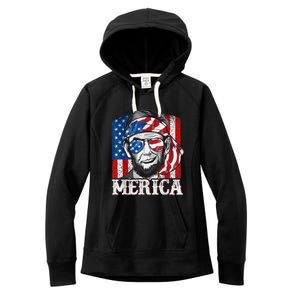 Abraham Lincoln Merica 4th Of July Shirt Men American Flag Women's Fleece Hoodie