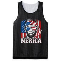 Abraham Lincoln Merica 4th Of July Shirt Men American Flag Mesh Reversible Basketball Jersey Tank