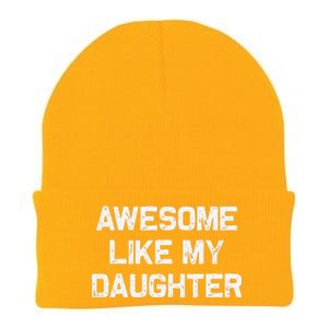 Awesome Like My Daughter Man Funny Fathers Day Dad Knit Cap Winter Beanie