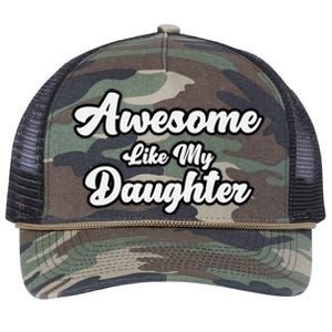 Awesome Like My Daughter Father Dad Retro Rope Trucker Hat Cap