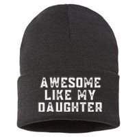 AWESOME LIKE MY DAUGHTER Sustainable Knit Beanie