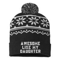 AWESOME LIKE MY DAUGHTER USA-Made Snowflake Beanie