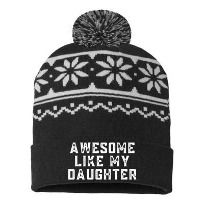 AWESOME LIKE MY DAUGHTER USA-Made Snowflake Beanie