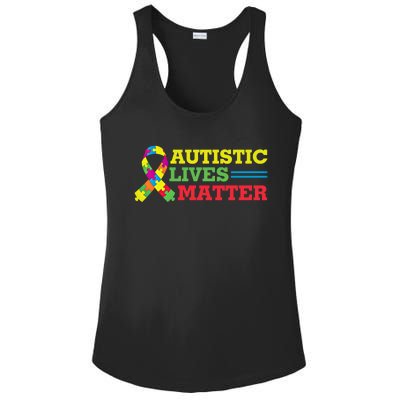 Autistic Lives Matter Autism Awareness Meaningful Gift Ladies PosiCharge Competitor Racerback Tank