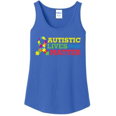 Autistic Lives Matter Autism Awareness Meaningful Gift Ladies Essential Tank