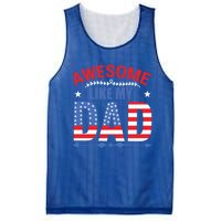 Awesome Like My Dad American Flag 4th Of July Fathers Day Gift Mesh Reversible Basketball Jersey Tank