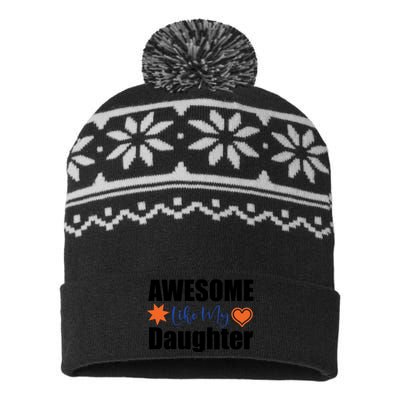 AWESOME LIKE MY DAUGHTER USA-Made Snowflake Beanie