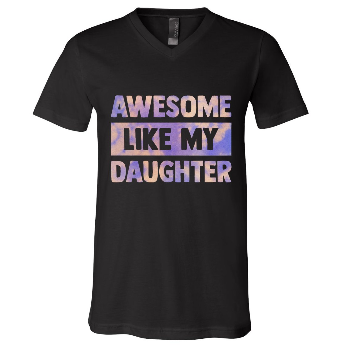 Awesome Like My Daughter Matching Fathers Day Family Tie Dye V-Neck T-Shirt