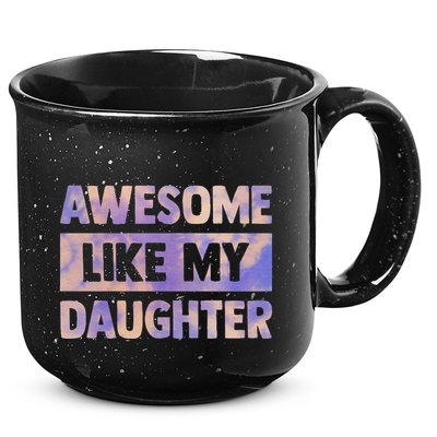 Awesome Like My Daughter Matching Fathers Day Family Tie Dye 15oz Campfire Ceramic Mug