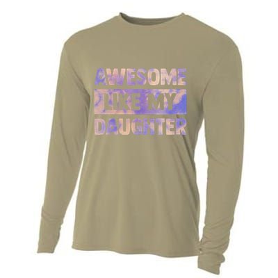 Awesome Like My Daughter Matching Fathers Day Family Tie Dye Cooling Performance Long Sleeve Crew