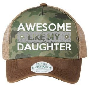 Awesome Like My Daughter Funny FatherS Day Dad Joke Legacy Tie Dye Trucker Hat