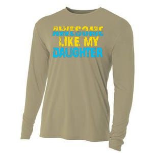 Awesome Like My Daughter Fathers Day Dad Cooling Performance Long Sleeve Crew