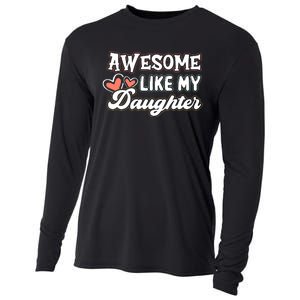 Awesome Like My Daughter Fathers Day Cooling Performance Long Sleeve Crew