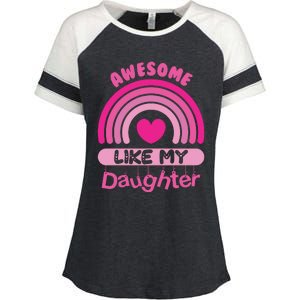 Awesome Like My Daughter Fathers Day Enza Ladies Jersey Colorblock Tee