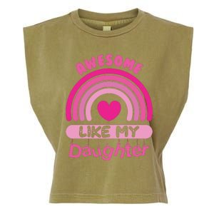 Awesome Like My Daughter Fathers Day Garment-Dyed Women's Muscle Tee