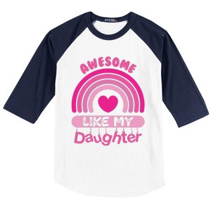 Awesome Like My Daughter Fathers Day Baseball Sleeve Shirt