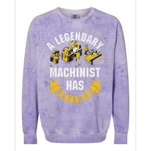 A Legendary Machinist Has Retired Machinist Retirement Party Colorblast Crewneck Sweatshirt