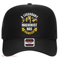 A Legendary Machinist Has Retired Machinist Retirement Party High Crown Mesh Back Trucker Hat