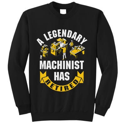 A Legendary Machinist Has Retired Machinist Retirement Party Sweatshirt