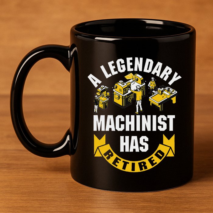 A Legendary Machinist Has Retired Machinist Retirement Party 11oz C Handle Ceramic Mug