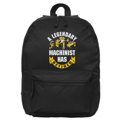A Legendary Machinist Has Retired Machinist Retirement Party 16 in Basic Backpack