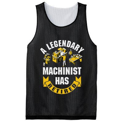 A Legendary Machinist Has Retired Machinist Retirement Party Mesh Reversible Basketball Jersey Tank