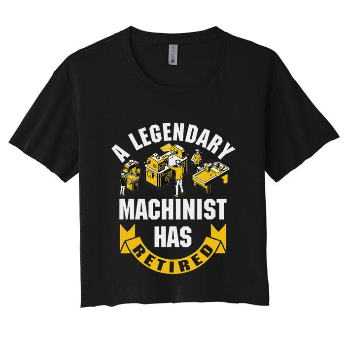 A Legendary Machinist Has Retired Machinist Retirement Party Crop Top