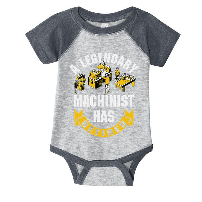 A Legendary Machinist Has Retired Machinist Retirement Party Infant Baby Jersey Bodysuit