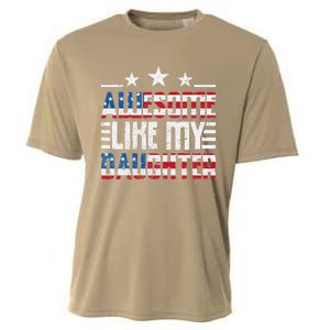 Awesome Like My Daughter FatherS Day From Daughter Usa Flag Cooling Performance Crew T-Shirt