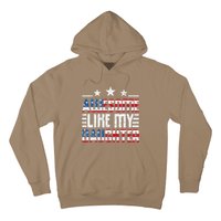 Awesome Like My Daughter FatherS Day From Daughter Usa Flag Hoodie