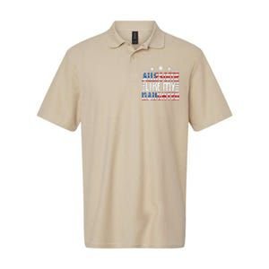 Awesome Like My Daughter FatherS Day From Daughter Usa Flag Softstyle Adult Sport Polo