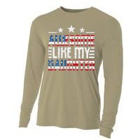 Awesome Like My Daughter FatherS Day From Daughter Usa Flag Cooling Performance Long Sleeve Crew