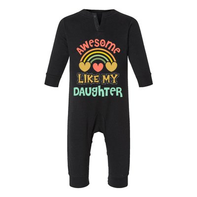 Awesome Like My Daughter Funny Infant Fleece One Piece