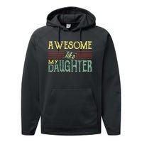 Awesome Like My Daughter Men Funny Performance Fleece Hoodie