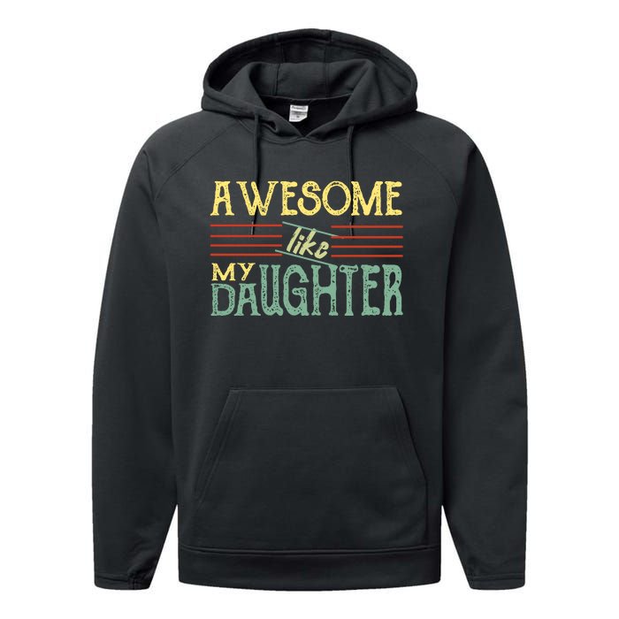 Awesome Like My Daughter Men Funny Performance Fleece Hoodie