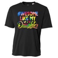 Awesome Like My Daughter Funny Gift Fathers Day Dad Tie Dye Cooling Performance Crew T-Shirt