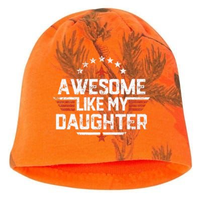 Awesome Like My Daughter Funny Dad Birthday Father's Day Kati - Camo Knit Beanie