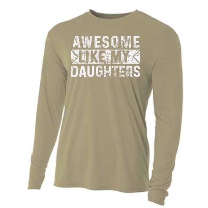 Awesome Like My Daughters Parents Day Family From Daughter Cooling Performance Long Sleeve Crew